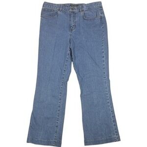 Lauren Jeans Co Ralph Lauren Womens Classic Bootcut Blue Denim Jeans Mid Rise